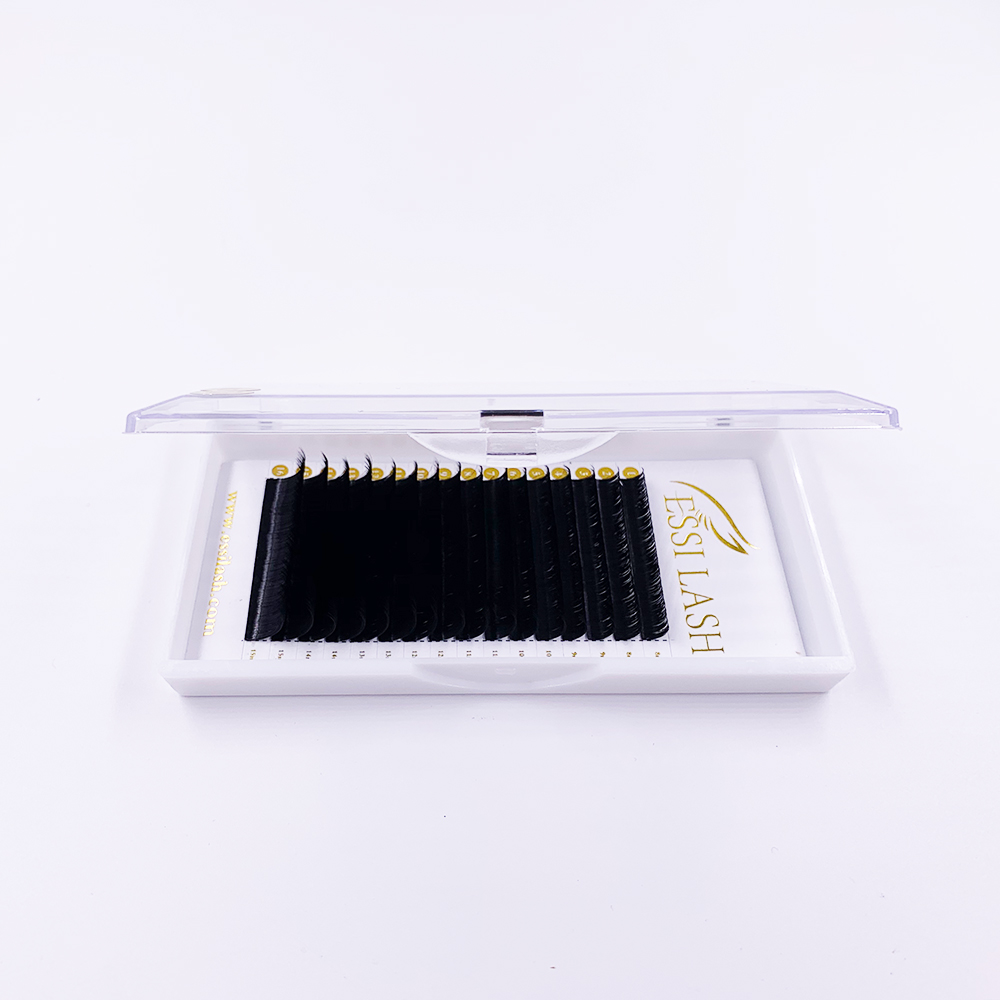 ESSI 0.15 Whole Sale Human Hair Eyelash Extension Matte Black .20 Eyelash Extensions